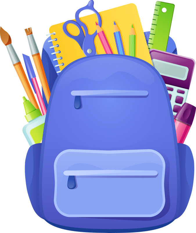 Backpack school supplies
